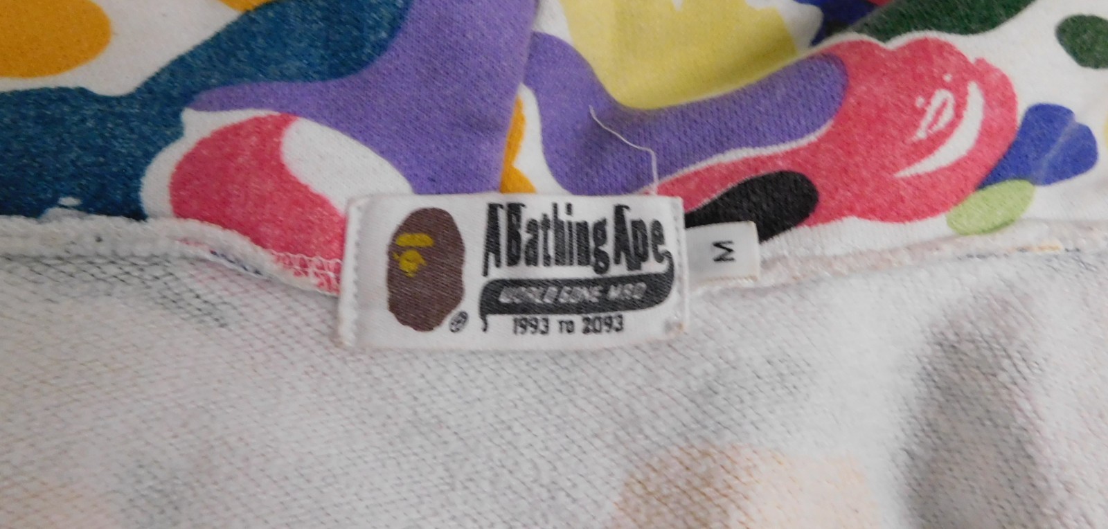 A Bathing Ape BAPE Shark Full Zip Hoodie Multicolor Camo Men’s M