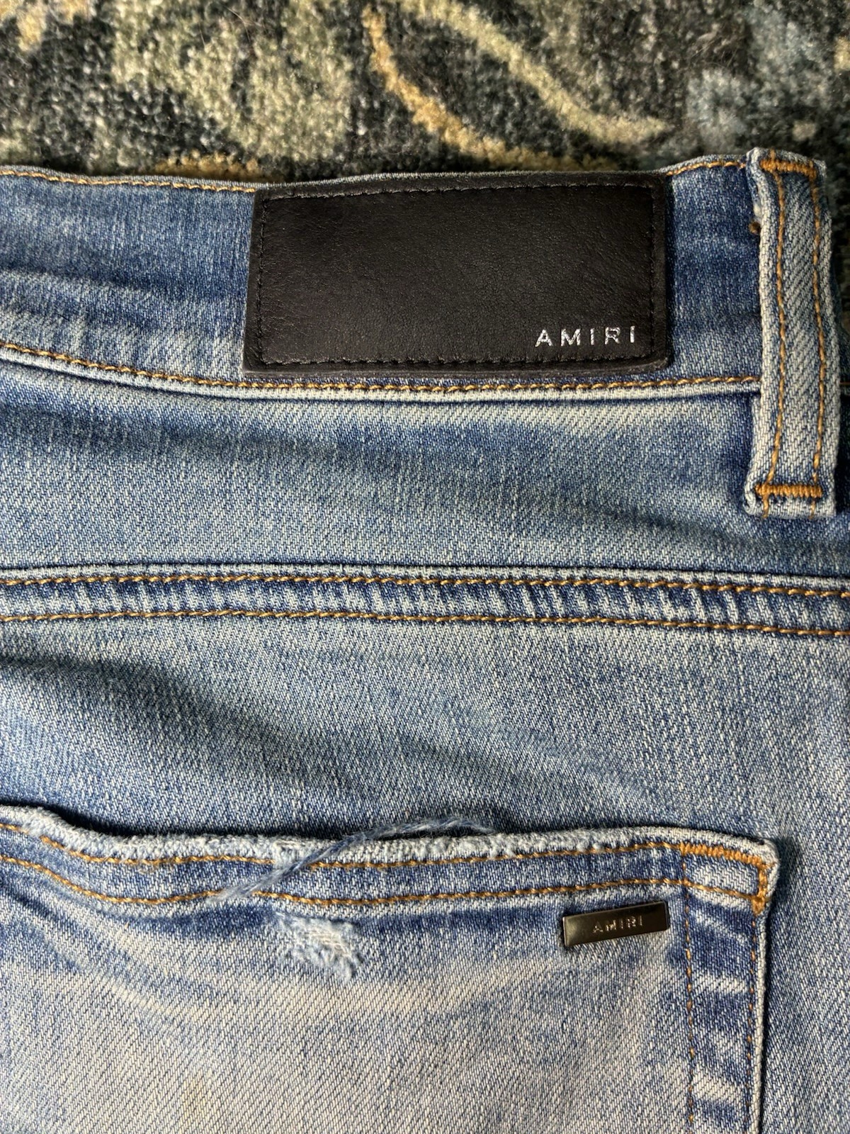 AMIRI quilted patchwork denim size 33