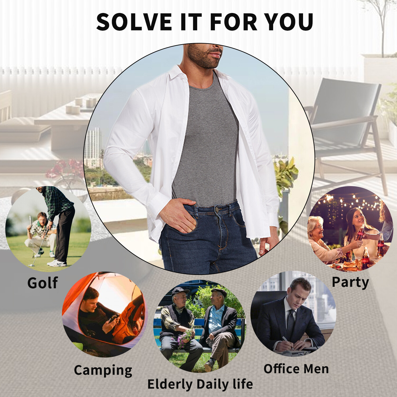 Men’s Short Sleeve Press Button Crotch Pajamas Shirt Bodysuit Diaper Undershirt
