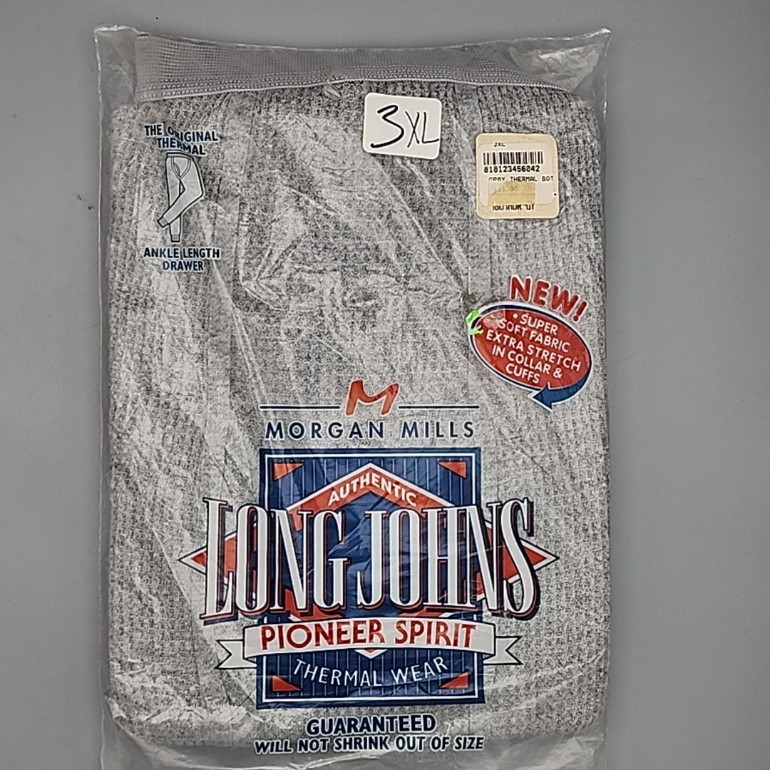Long Johns Vintage Morgan Mills Men’s Thermal Underwear 3XL NOS Pants Drawers