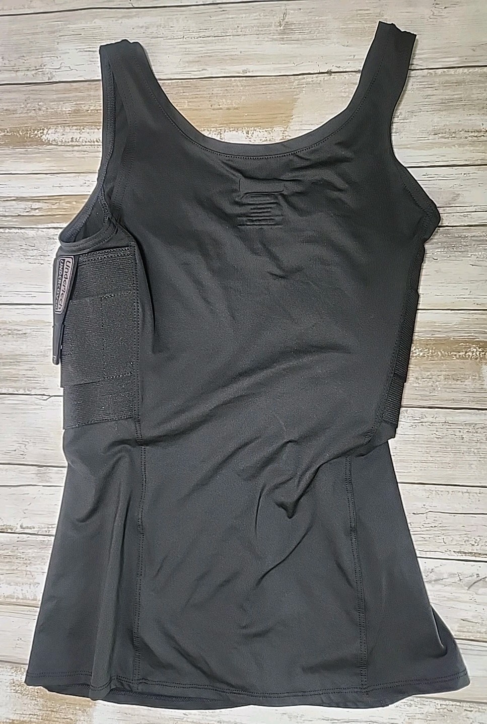 UnderTech Undercover Concealment Shirt Women Size Medium Black Tank Top Double