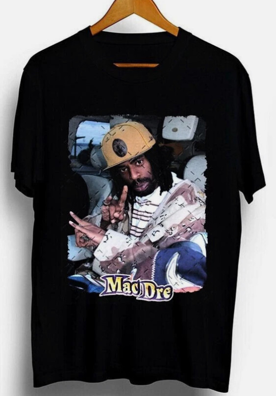 Retro Mac Dre Thizz Nation Shirt Short Sleeve Black Unisex Size S-5XL NEW