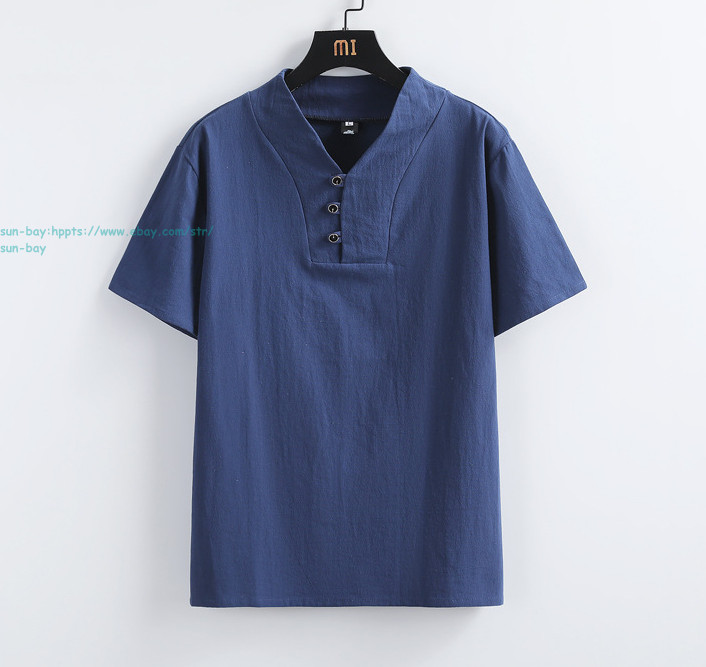 New Men Linen Set 2pcs Button Shirts Drawstring Pants Sets Summer Beach Outfits