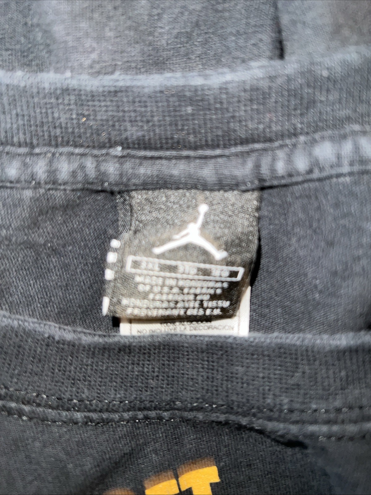 Air Jordan Respect Black Silver T-Shirt Basketball Print size XXXL 3x Brand
