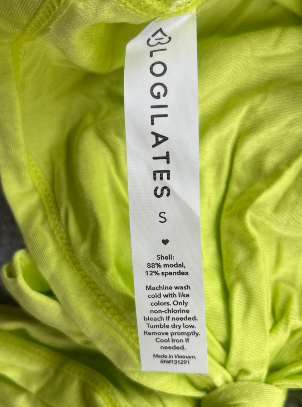 Blogilates Shirt Womens Size Small Short Sleeve Reversible Bow Back Tee Limeade