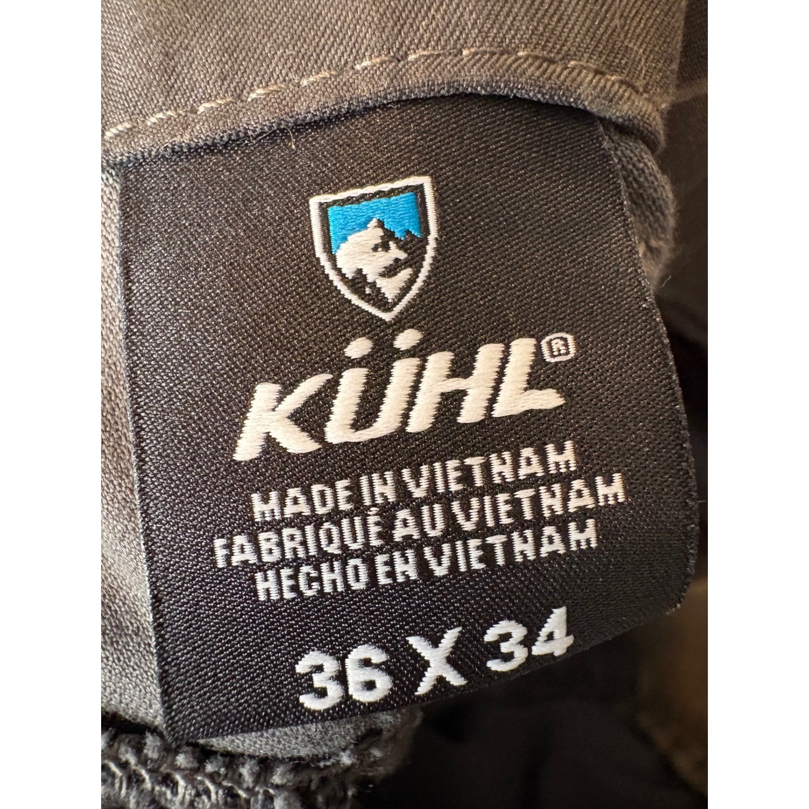 Kuhl Resistor Lite Chino Pants Mens 36×34 Grey Xkanvas Stretch Hiking Commuter