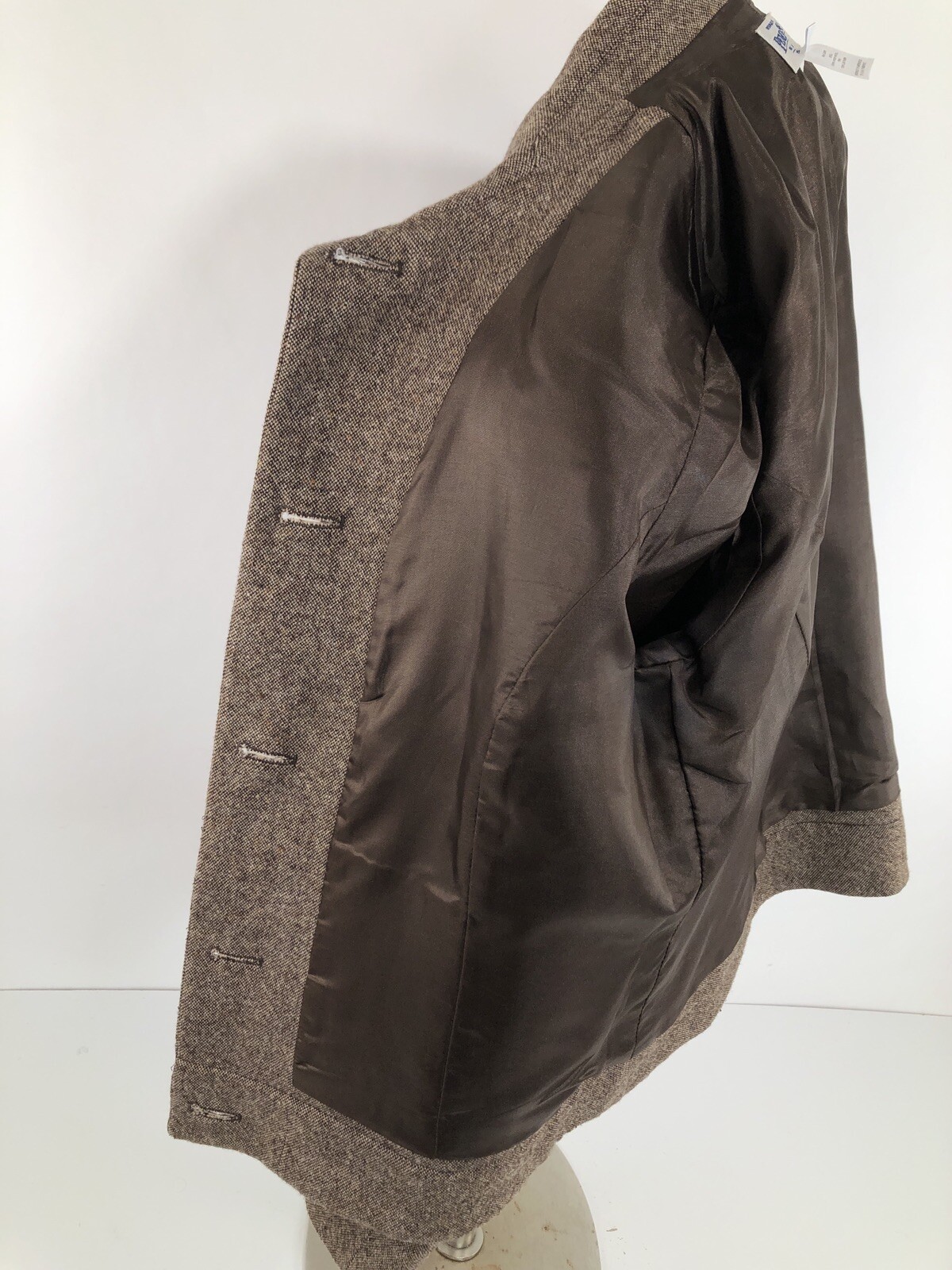 PENDLETON – 100% VIRGIN WOOL / LEATHER TRIM Sz. 8 Petite Blazer Jacket EXCELLENT
