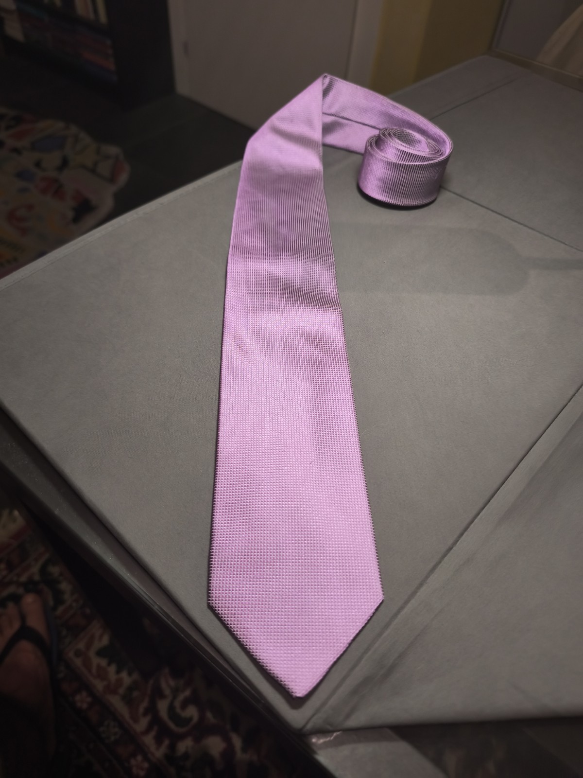 Clerici – Solid Color Lilac Silk Tie Made in Italy
