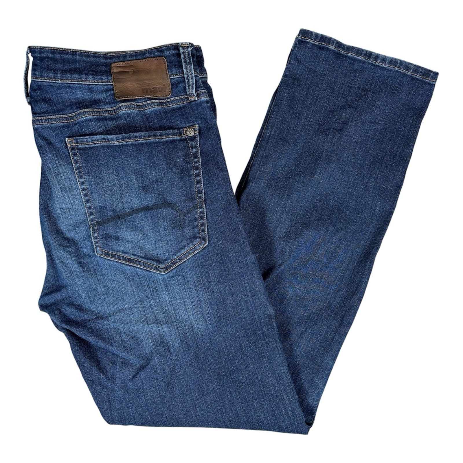 Mavi Jeans Mens 36×32 Zach Straight Leg Blue Jeans