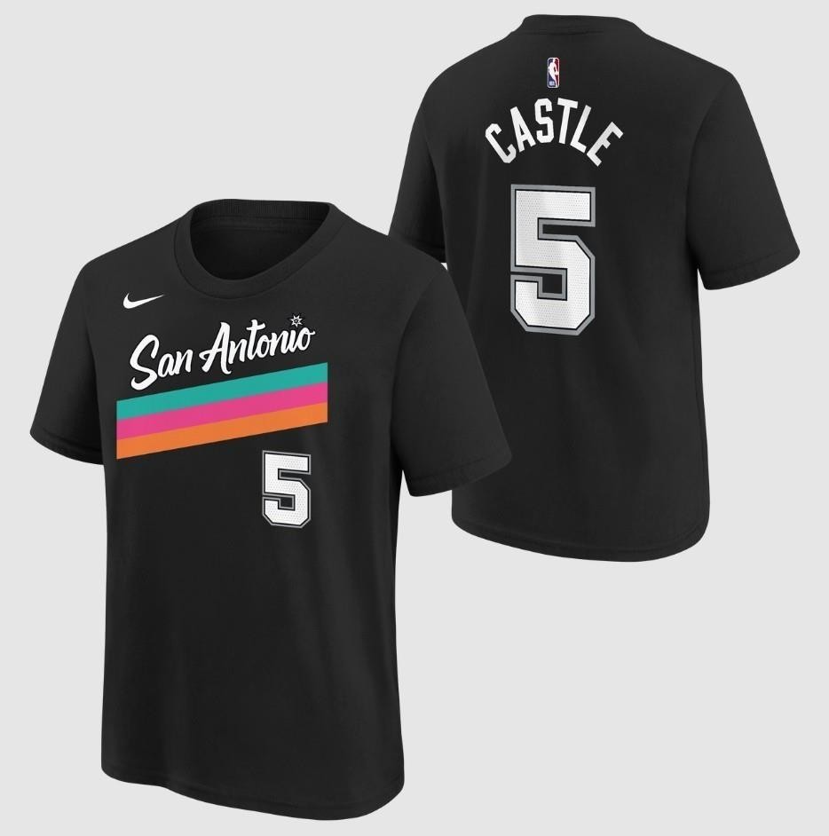 Spur 2025-2026 City Edition Name and Number 5 Castle T-Shirt – Black