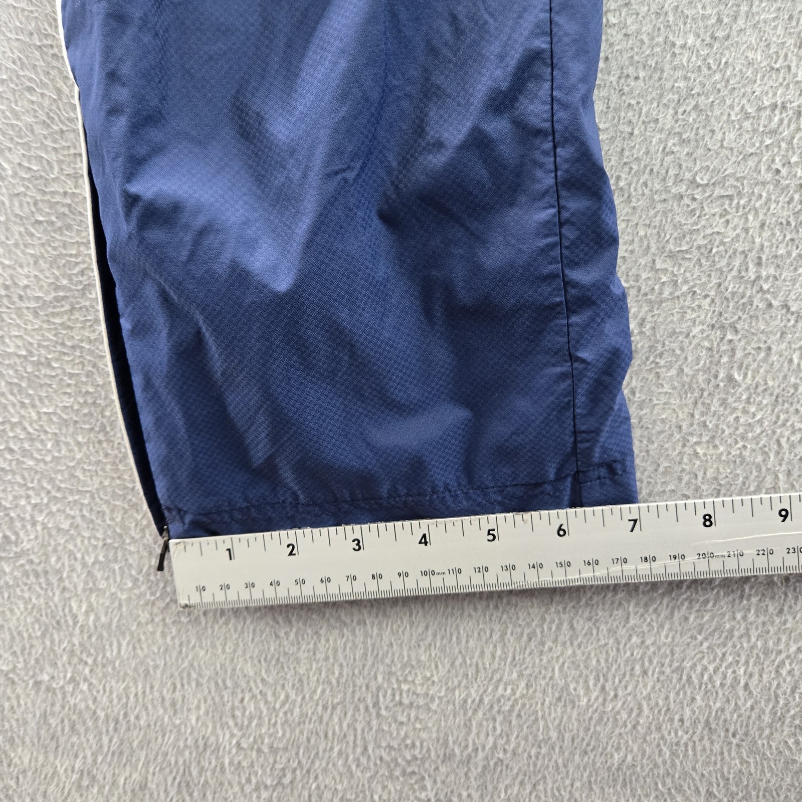 Adidas Men Activewear Pants M Blue Nylon Polyester Embroidered Track