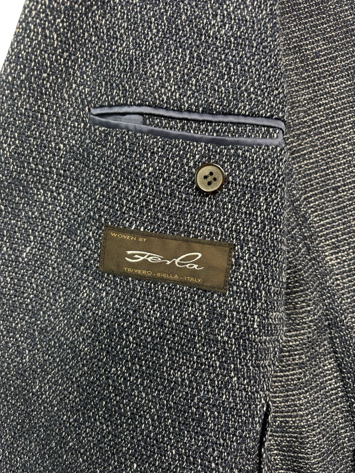 Suitsupply 48 38R Havana Navy Silk Linen Ferla Blazer Jacket Sport Suit Coat