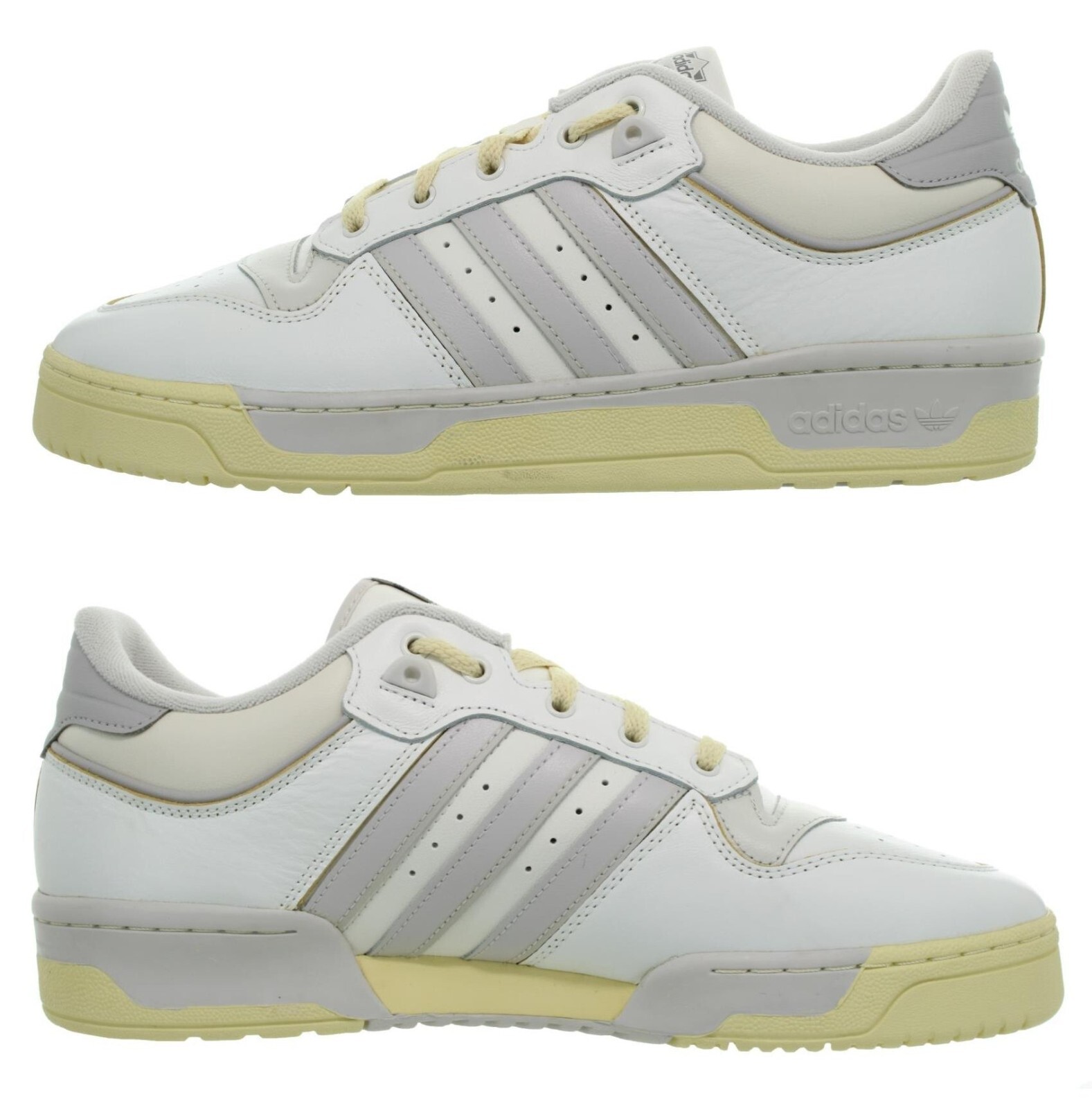 Adidas Men’s ORIGINALS RIVALRY LOW 86 Off White – Grey Basketball Shoes New