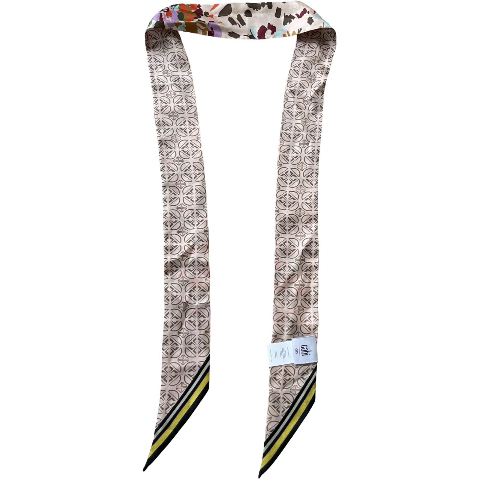 CABI Silk Skinny Scarf Neck Tie 58×2.25” Reversible
