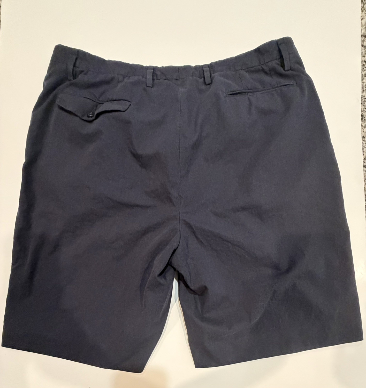 CORNELIANI circle Men’s shorts blue pleats cotton & kapok size 54 US size 38