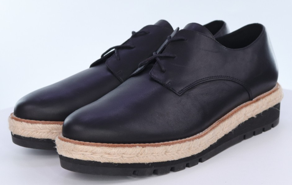 Eileen Fisher Everly $225 Women’s Platform Derby Wedge Shoes Size 11 Leather EUC