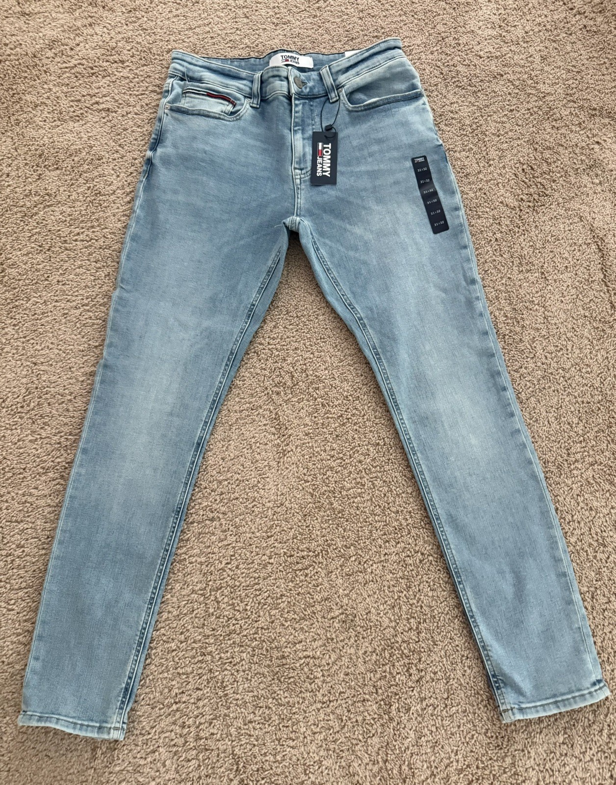 Tommy Hilfiger Men’s TJFLEX stretch Simon Skinny Blue Jeans 31×32 NEW