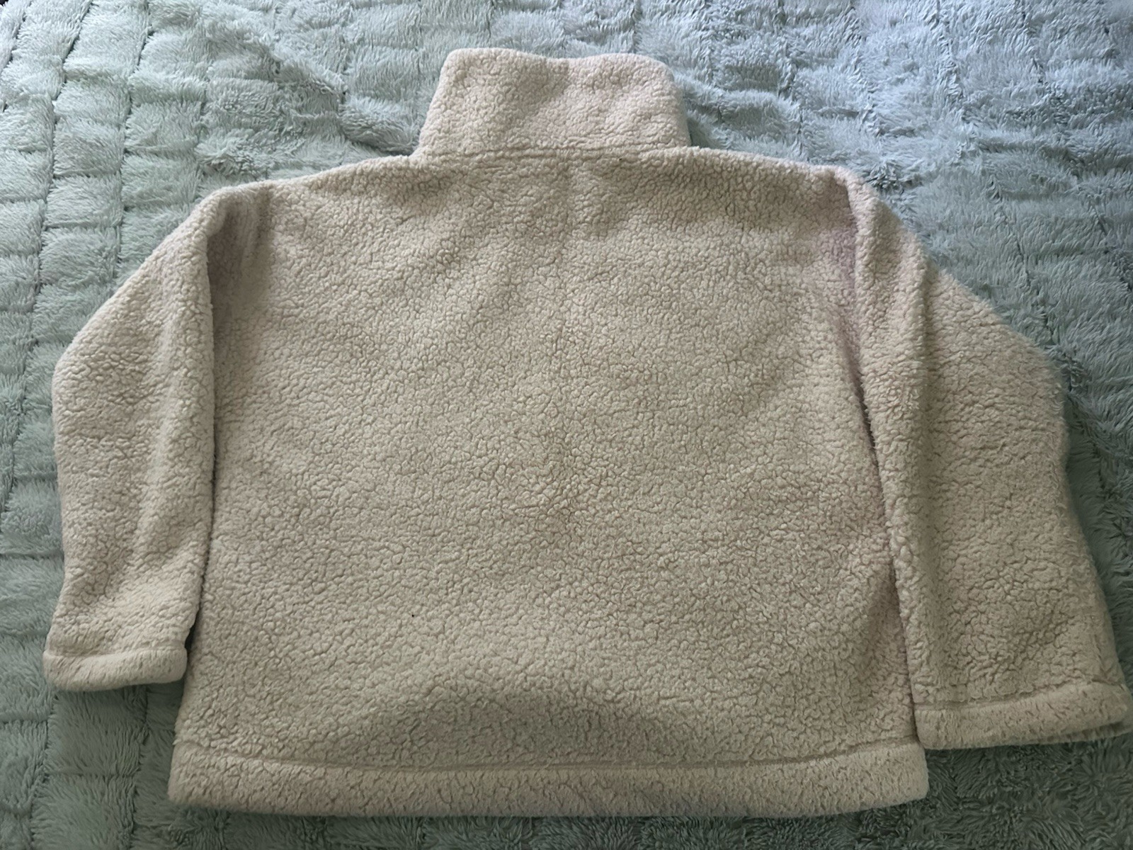 Tommy Hilfiger Womens Faux Fur Half Zip Fleece Pink Sherpa Jacket Size Large
