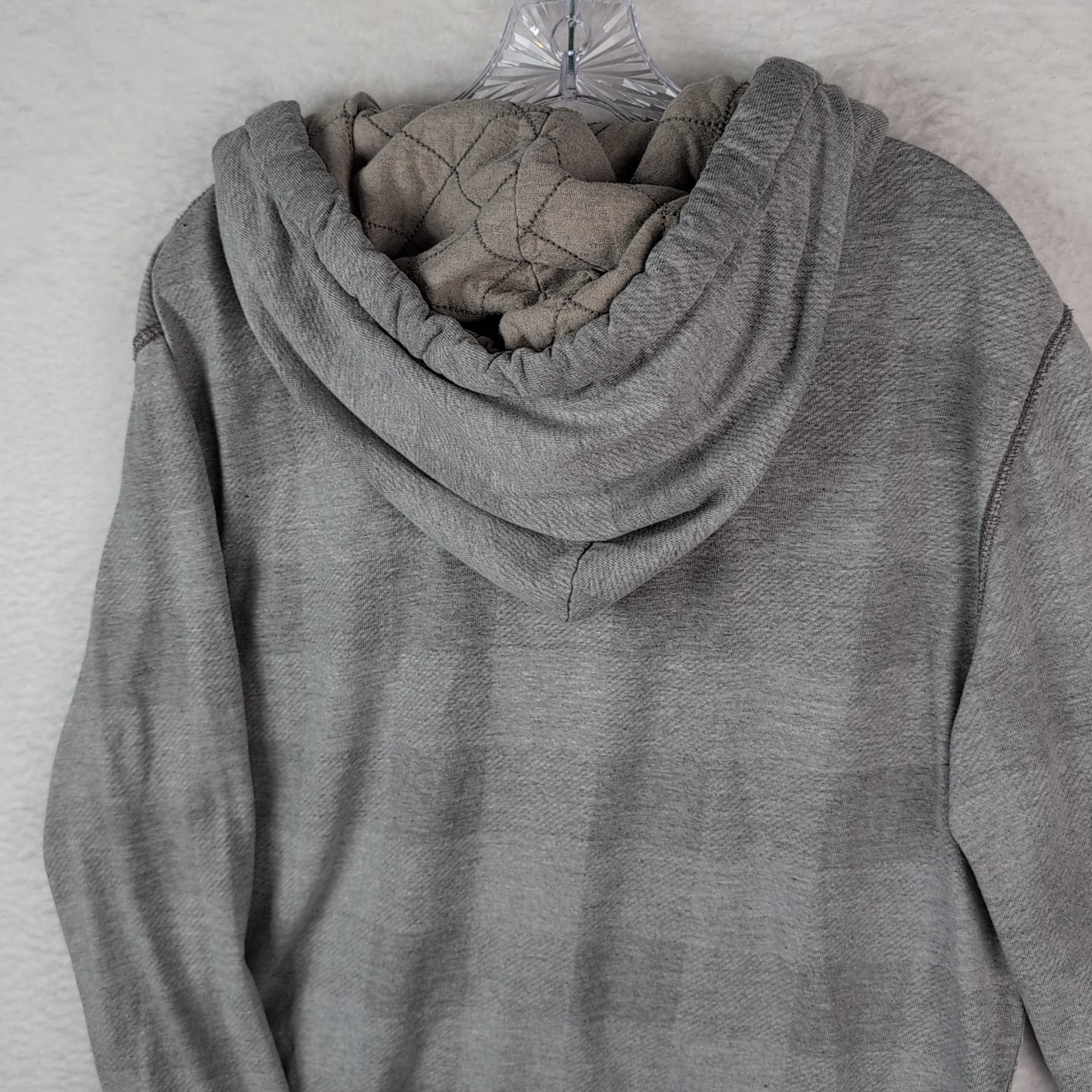 Vtg Y2K American Eagle Mens Vintage Fit Zip Up Hoodie Gray Distressed Sz XL