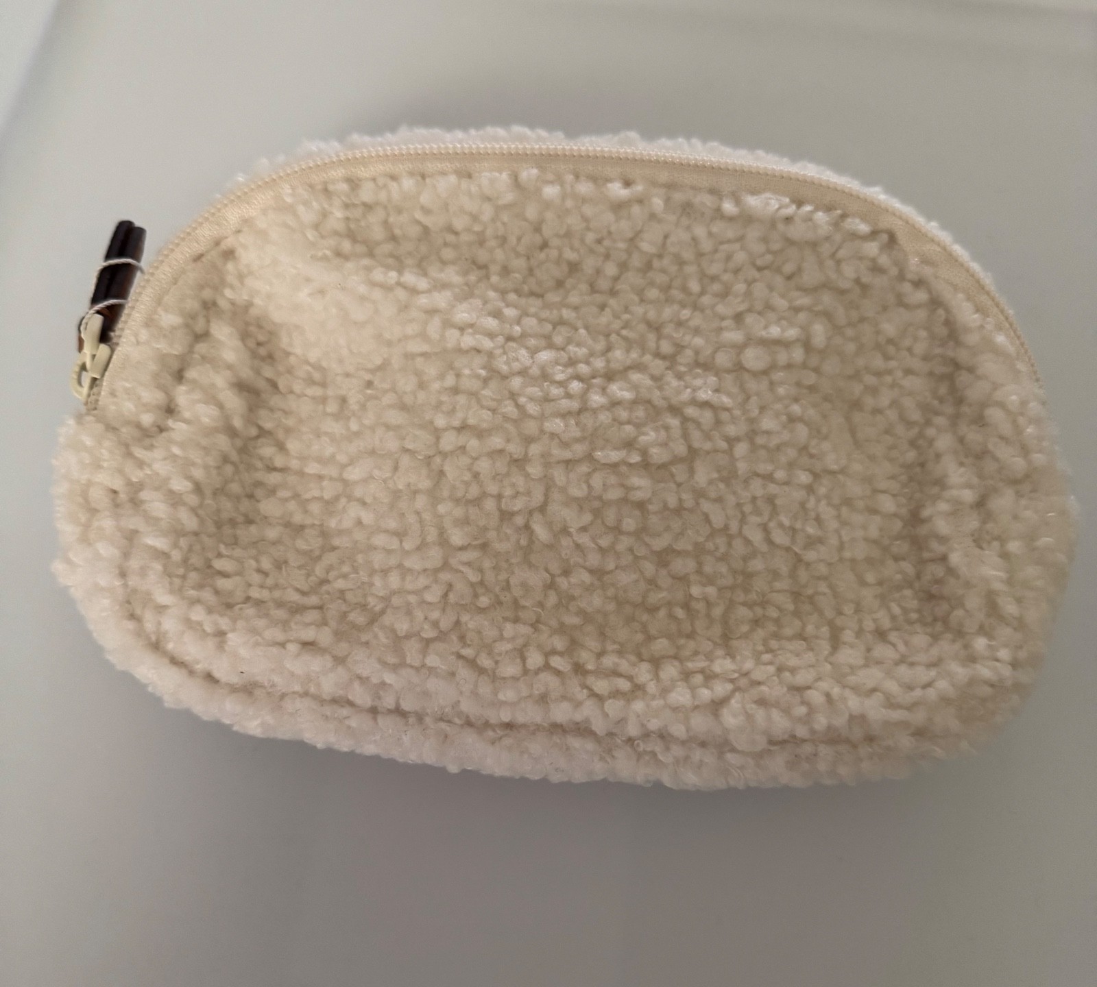 Vera Bradley Small Belt Bag Antique White Faux Fur