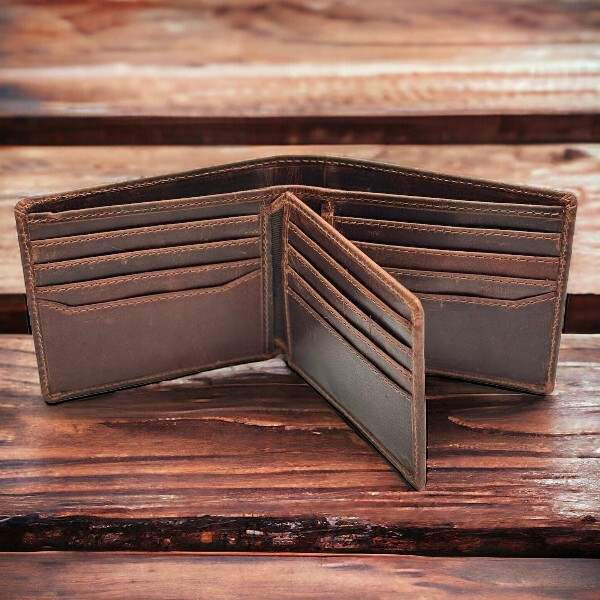 RFID Blocking Slim Thin Bifold Credit Card ID Vintage Leather Wallet for Men…