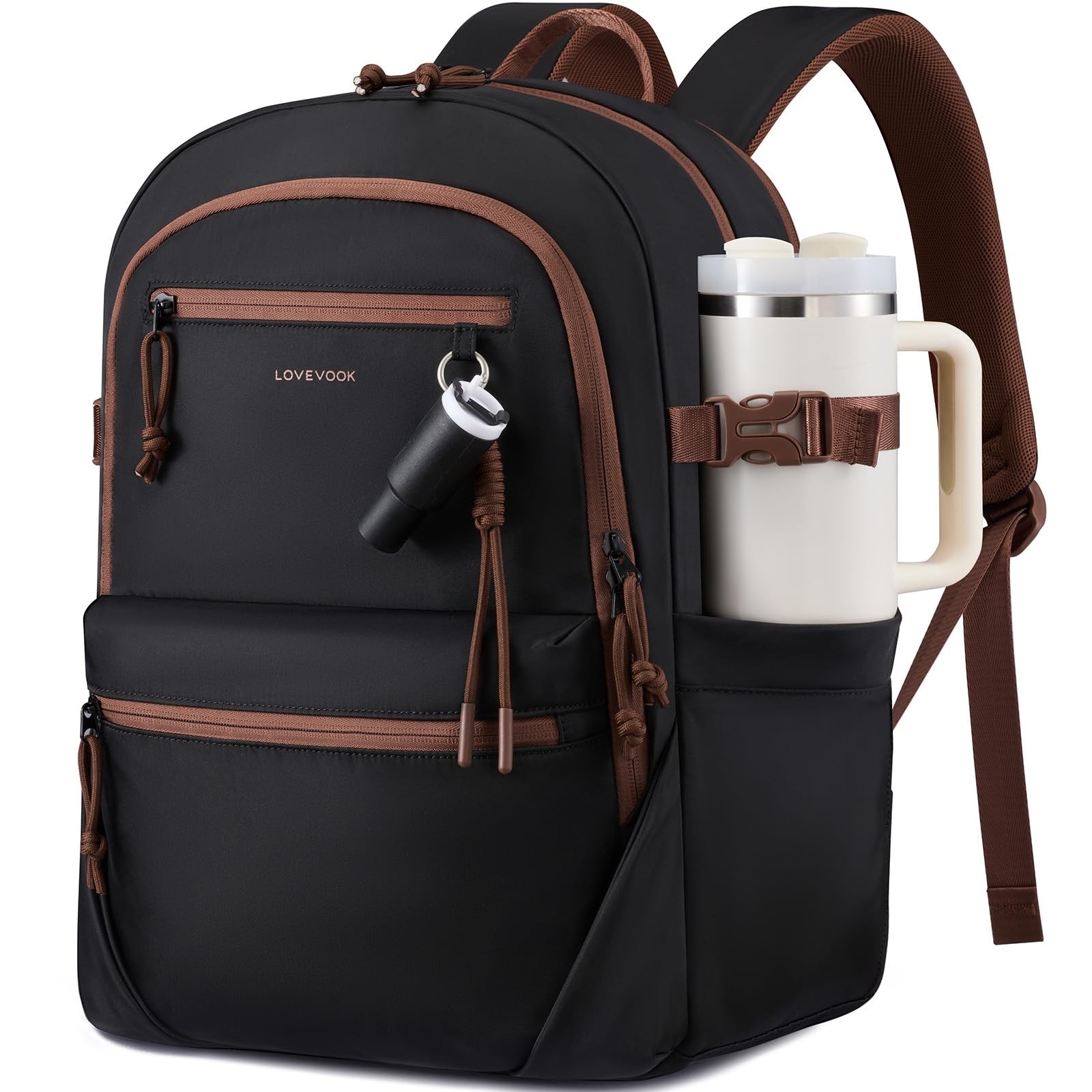 Laptop Backpack with Cute Pendant,17.3 Inch Travel Work Backpack Computer Lap…