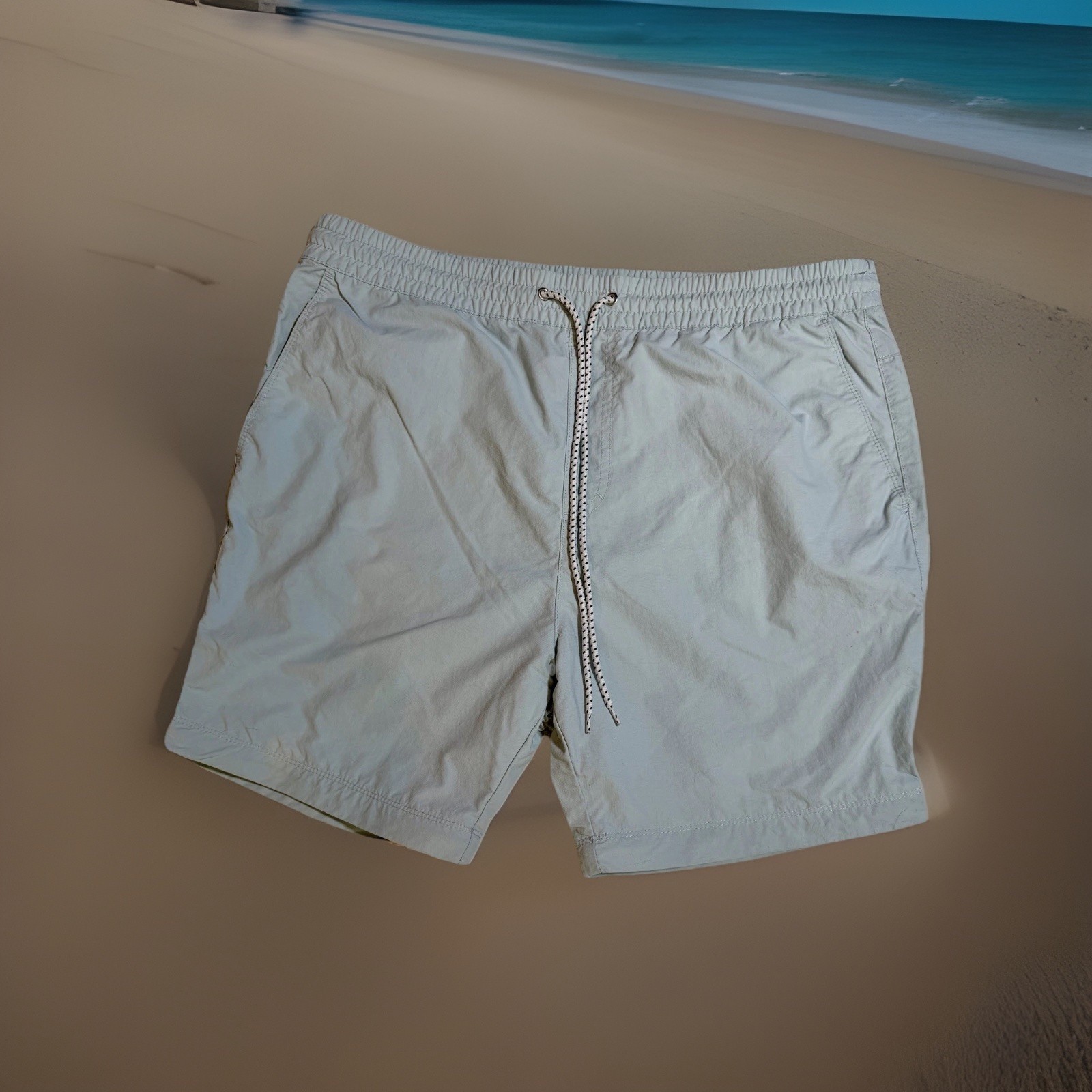 PacSun Drawstring Shorts lightweight performance fabric Mens XL Light Blue