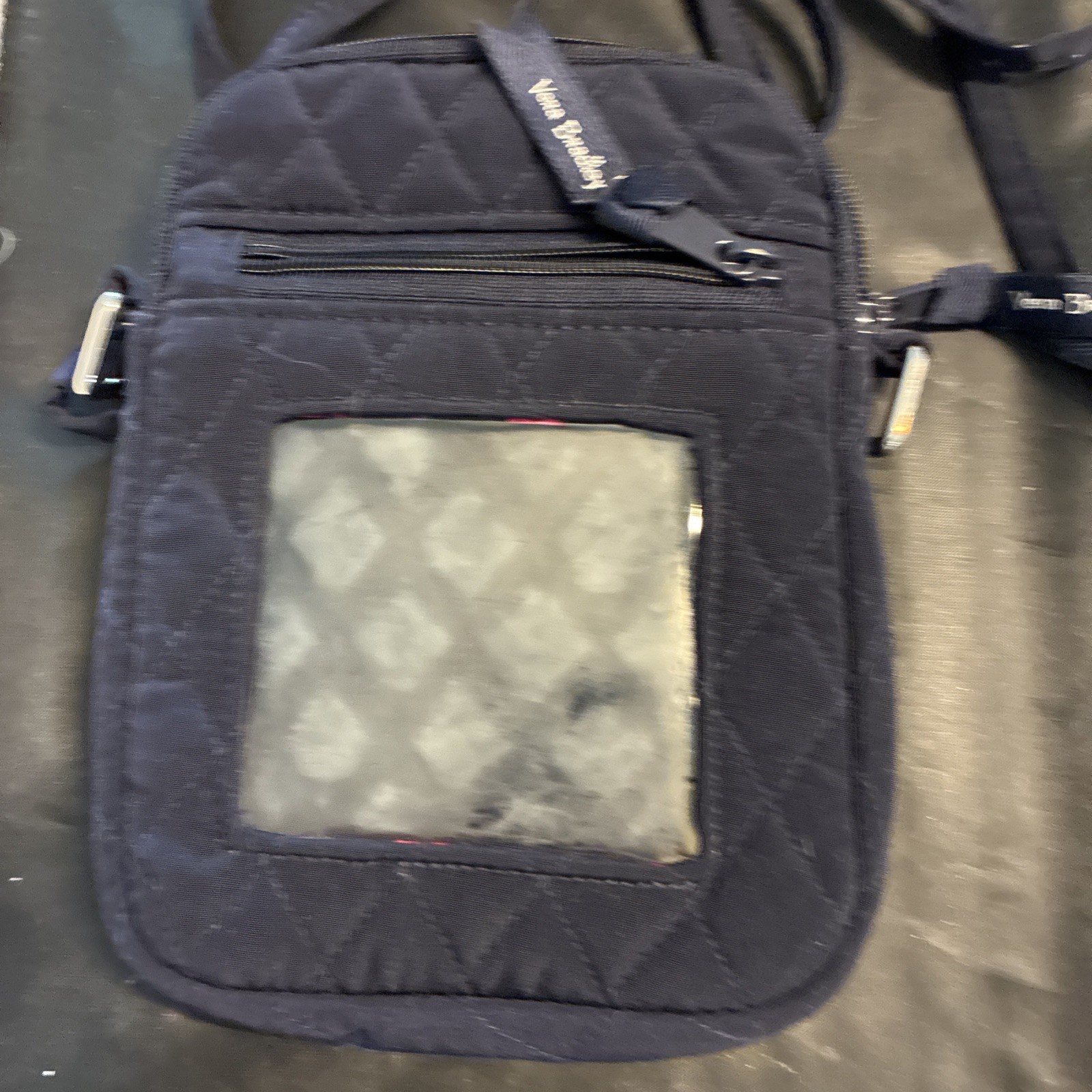 Vera Bradley Solid, Diamond Stitched AIO Crossbody, Performance Twill Navy