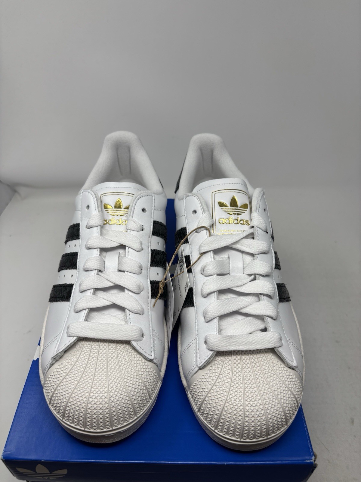 Adidas Superstar II White Black Snakeskin Casual Sneaker JP8162 Women’s Size