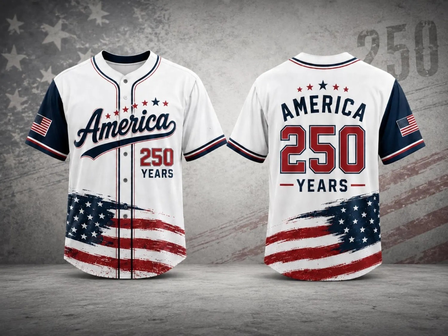 Independence Day Baseball Jersey, America 250 Shirt, Patriotic Jersey, Fourth of