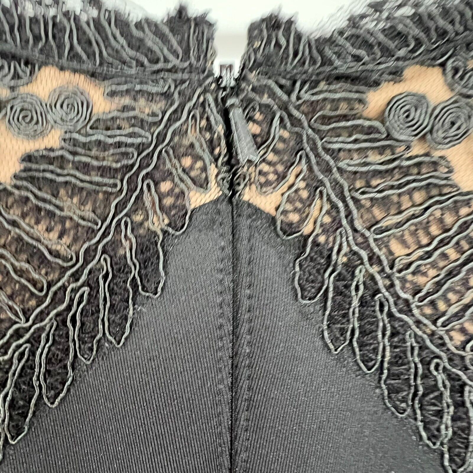 Tadashi Shoji Sheath Dress Women’s PXL Black Neoprene Lace Sleeveless ARL1794MXP