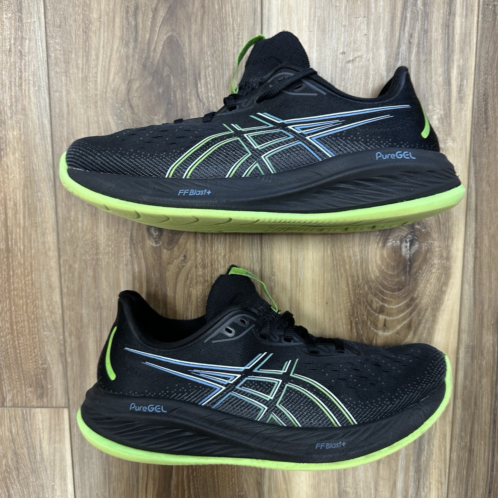 Asics Gel-Cumulus 26 Running Shoes 1011B792-001 Black Electric Lime, Size 9.5