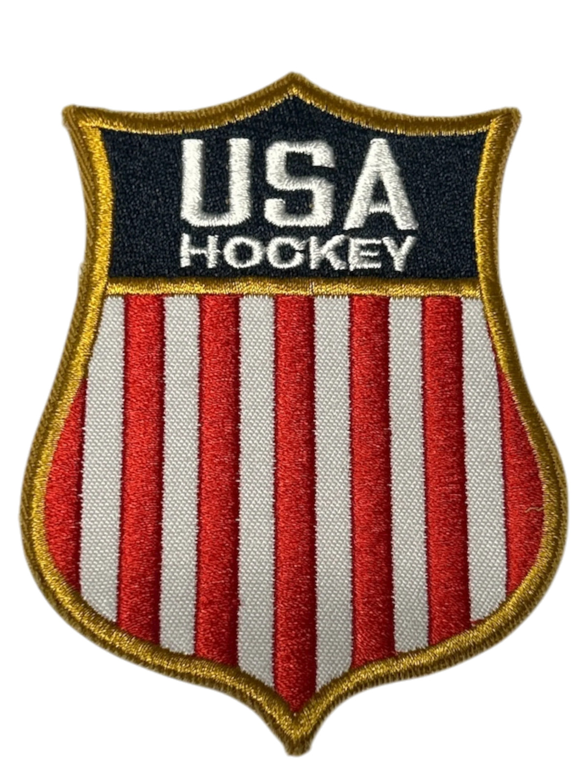USA Hockey Shield Embroidery Heat Seal Patch 3″