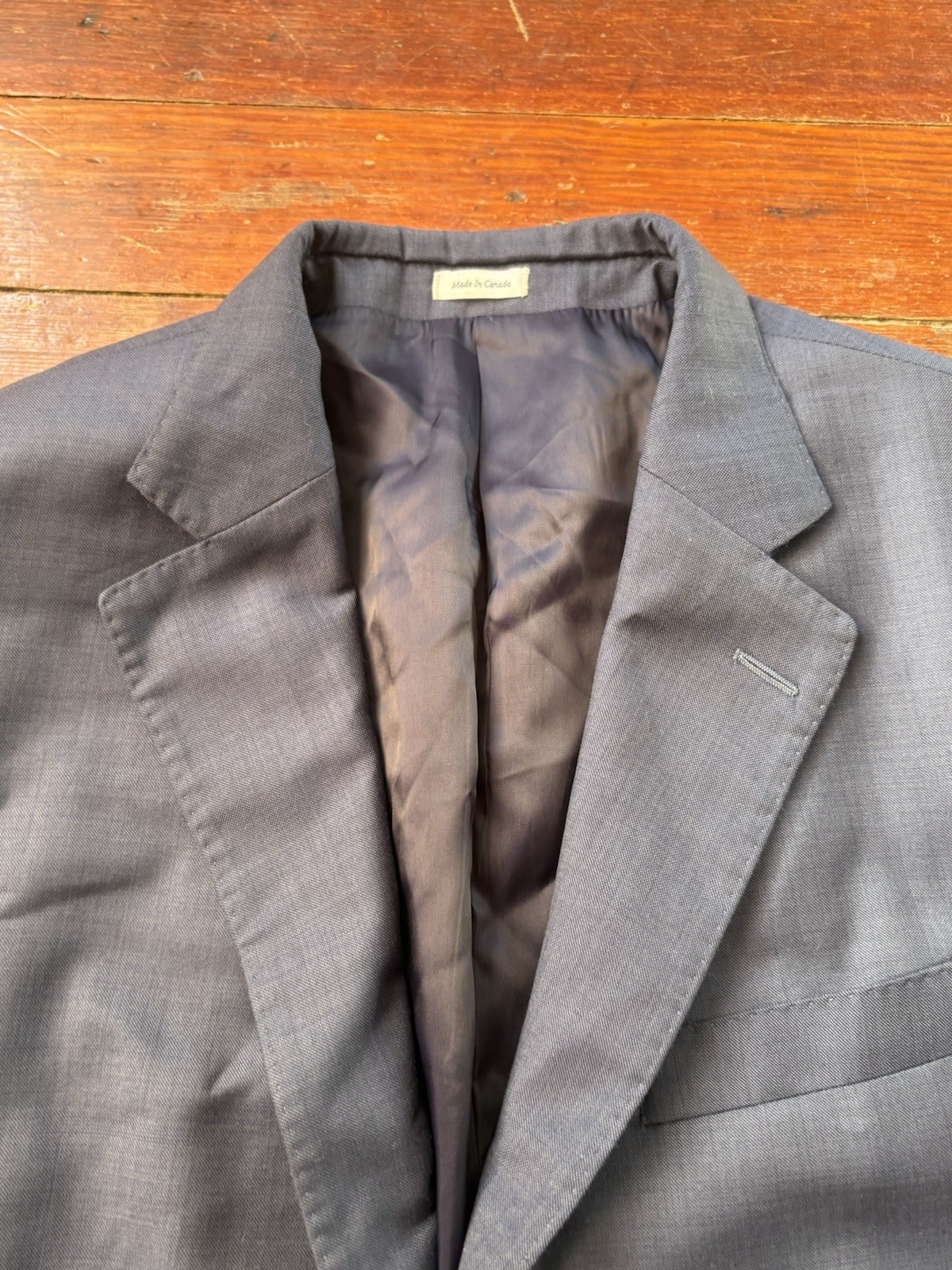 Mens Peter Millar Gray Blue Wool Sportcoat Blazer Jacket Size SEE PICS