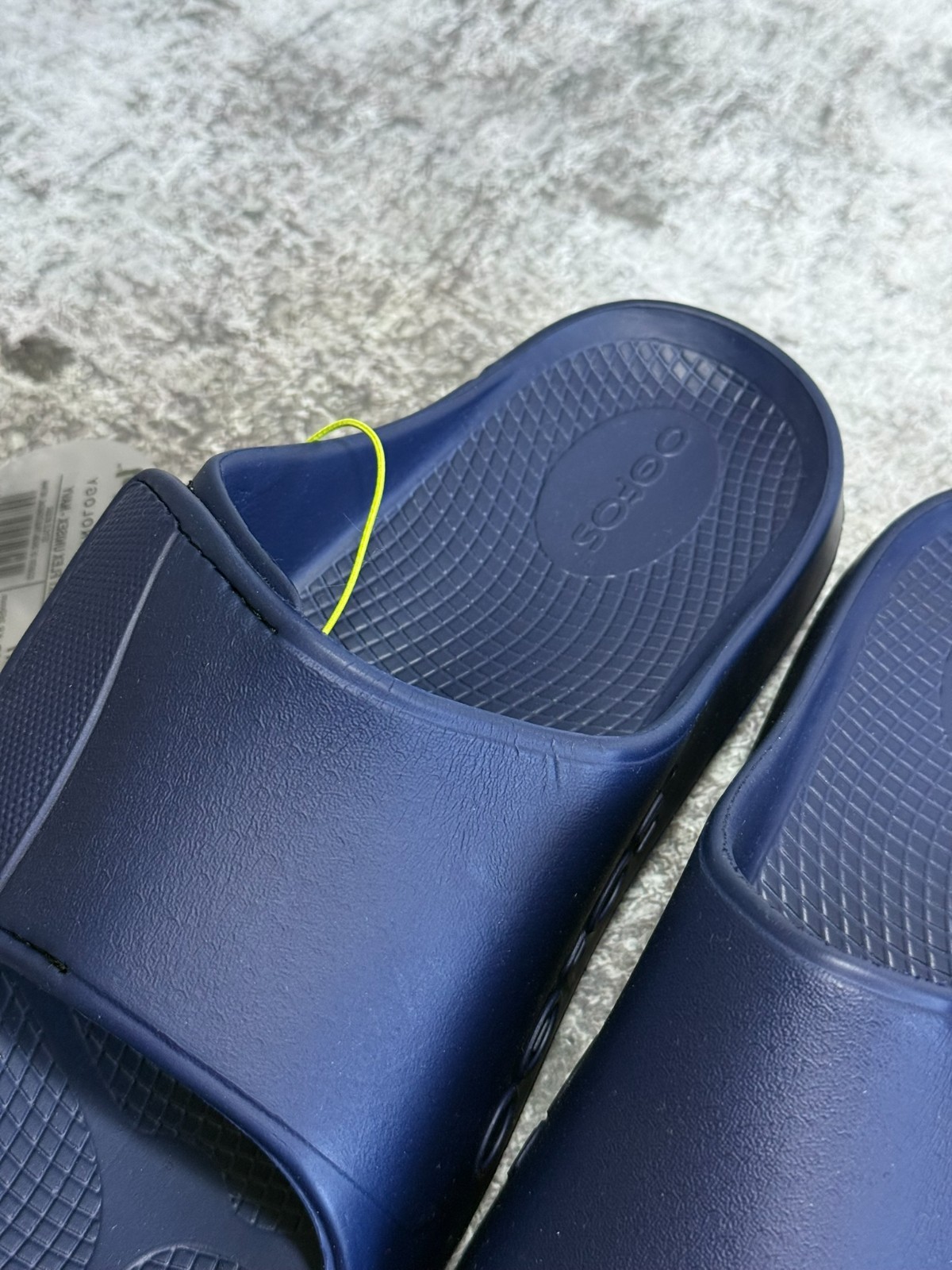 OOFOS OOahh Sport Flex Slide Navy size US M7 W9 EU40