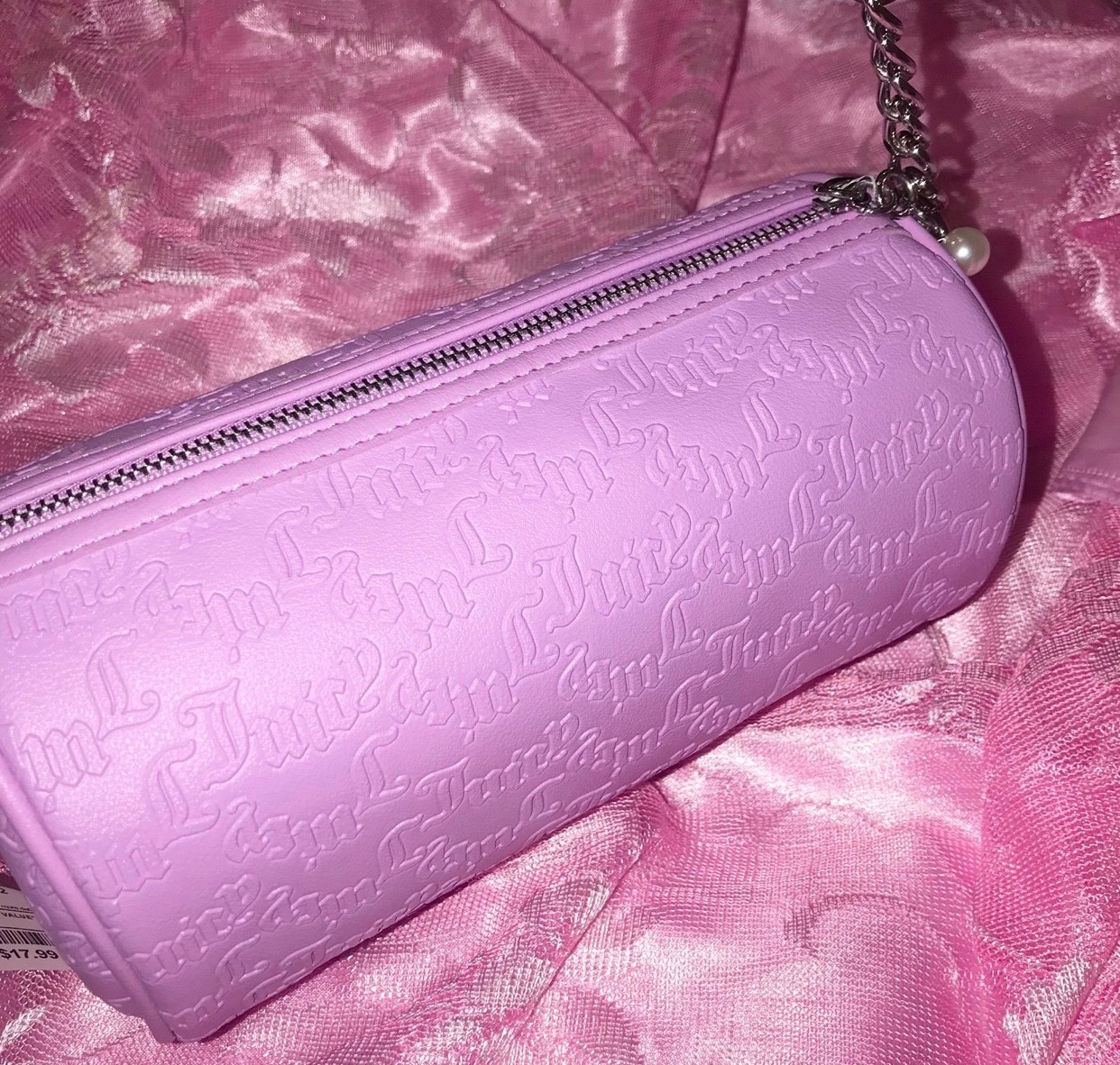 Juicy Couture 2pc Pearl Mint/ Purple Shoulder Roll Bag