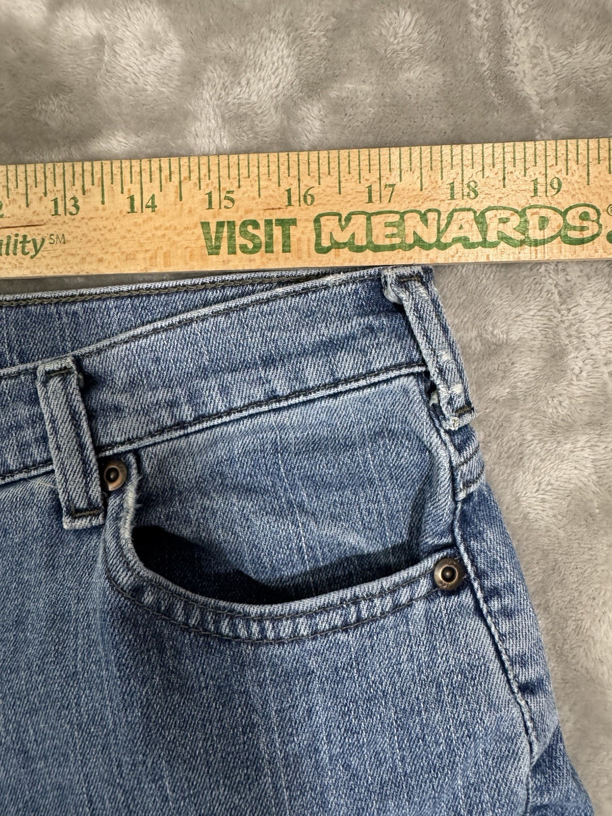 Lee Womens Jeans 16 Short Relaxed Straight Leg High Rise Stretch Light Wash