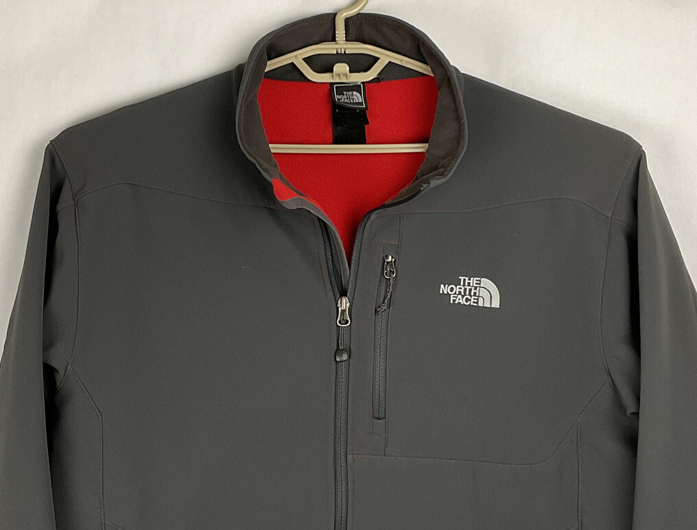 The North Face Mens Apex Elbrus Full Zip Jacket XL Gray 7 Summits Nylon/Poly EUC