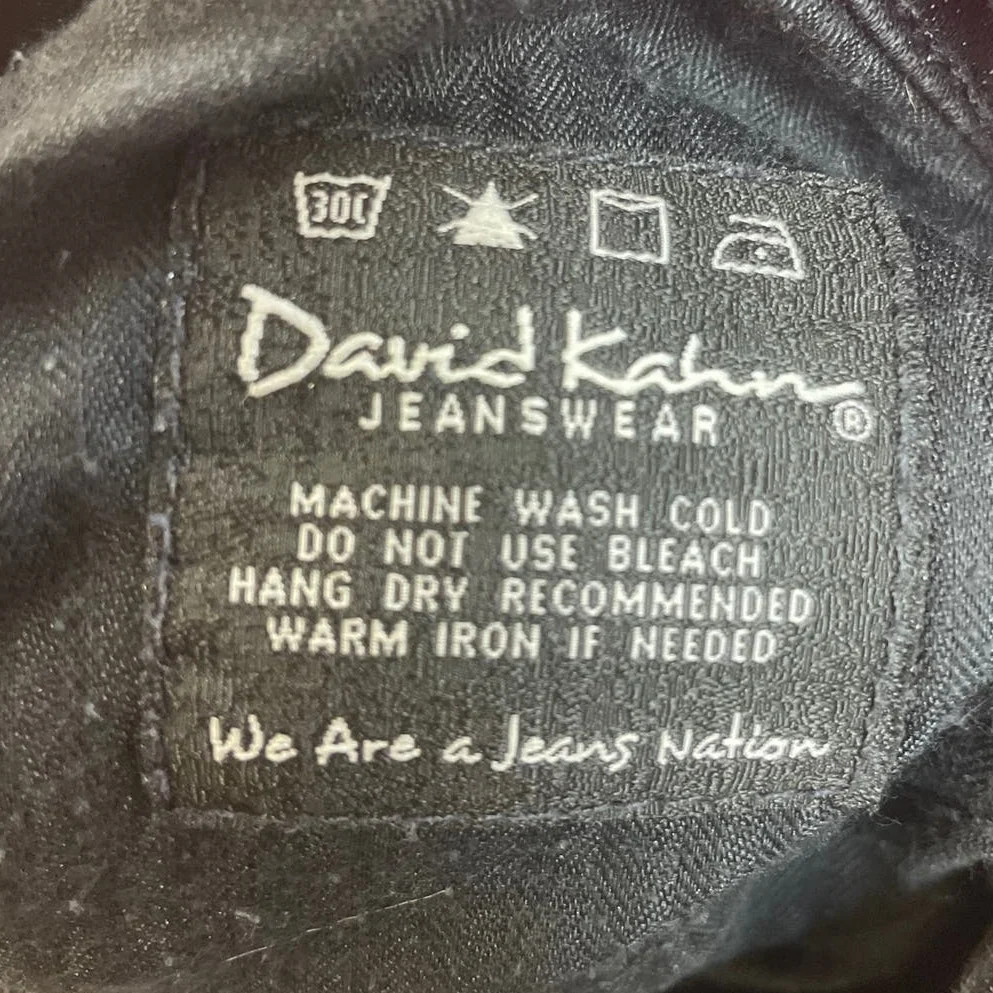 David Kahn Jeanswear Womens Size 6 Straight Leg Cotton Blend Black Denim Jeans