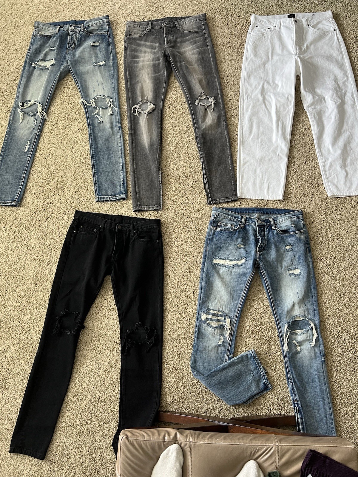 Lot Of Mens Denim Jeans