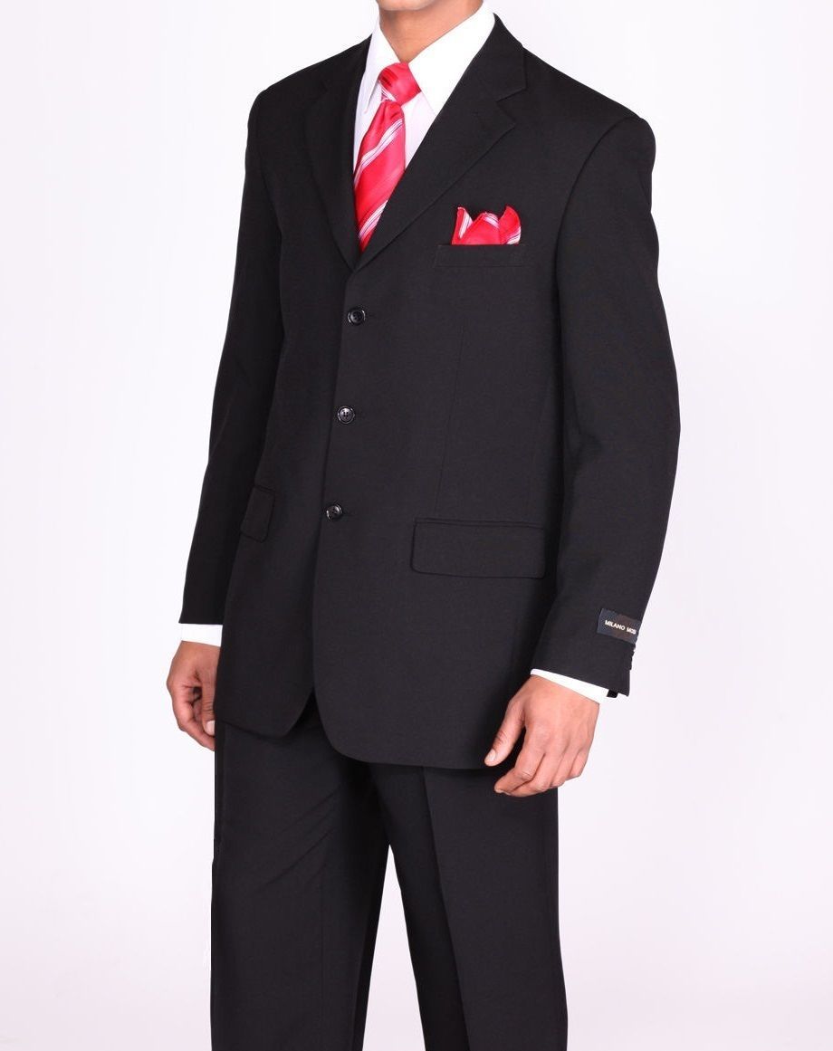 Men’s Basic Single Breast 3 Button Work Suit with Pants Fortino Landi 802P