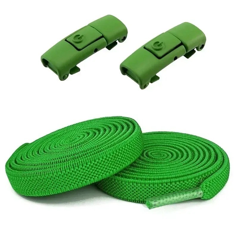 2Pcs Easy No Tie Shoelaces Elastic Silicone Flat Lazy Shoe Lace Strings Adult