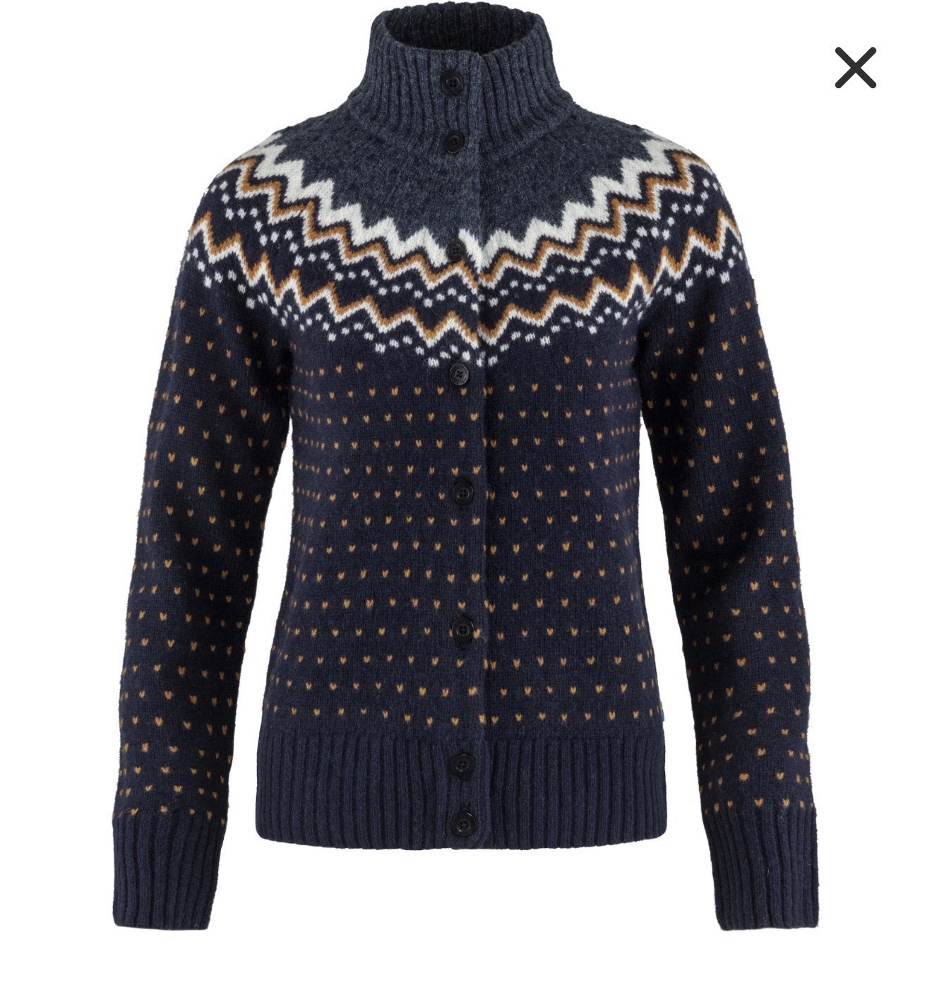 Fjallraven Ovik Knit Cardigan Women’s Sweater Dark Navy Size Large L NWT