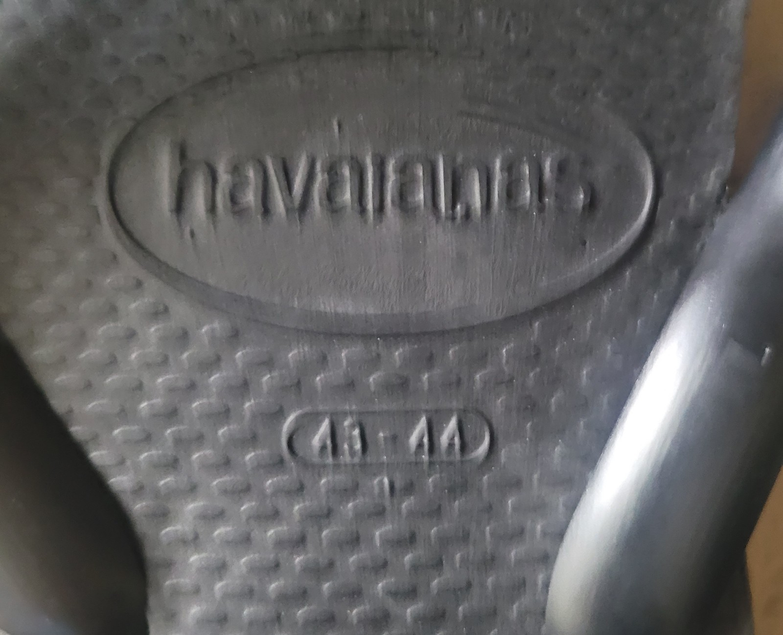 Size 43/44 (10/11) Havaianas Brazil Flag Black Logo Men Sandals