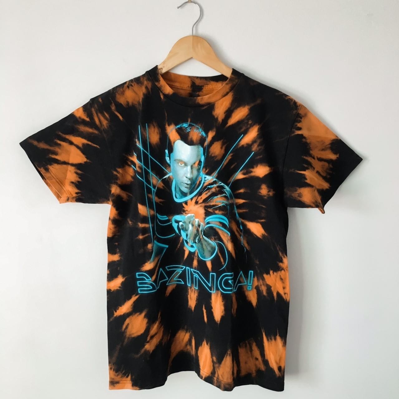 Hand-Dyed Bing Bang Theory Tie-Dye Medium T-Shirt One of a Kind Bazinga!