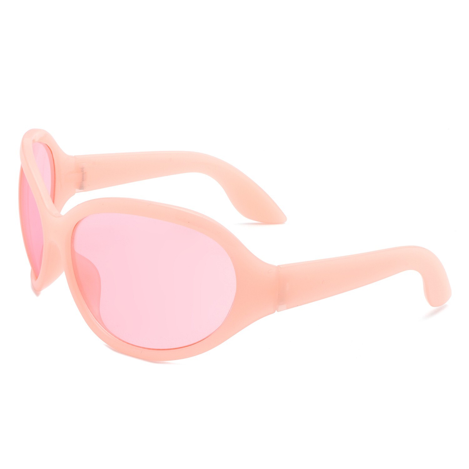Oversized Round Women’s Sunglasses – Fashion Curved Large UV Protection Eyewear