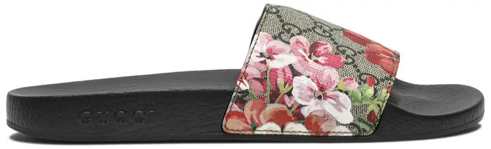 Gucci GG Blooms Floral Rubber Slide Sandals Women’s Pink