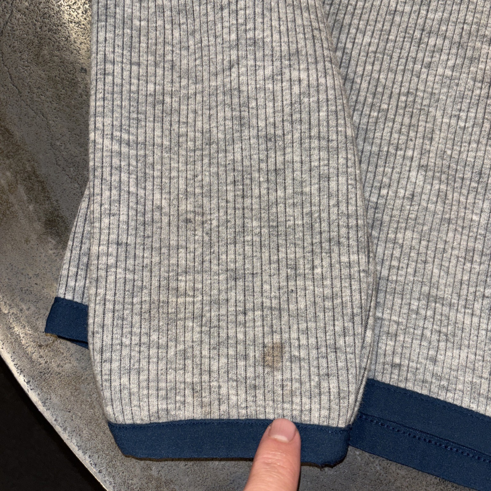 Relwen Rib Pile Quarter 1/4 Zip Snap Sweater Stretch Huckberry Gray XL READ