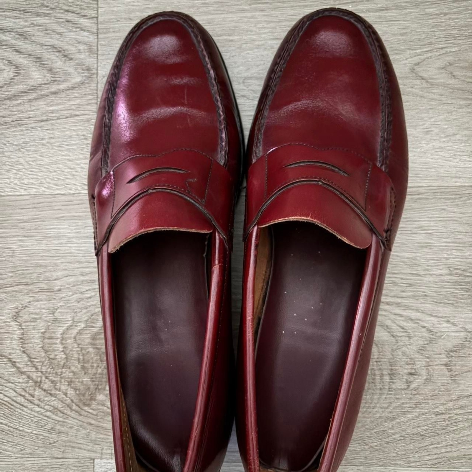 Men’s Burgundy Penny Loafers- size 10D