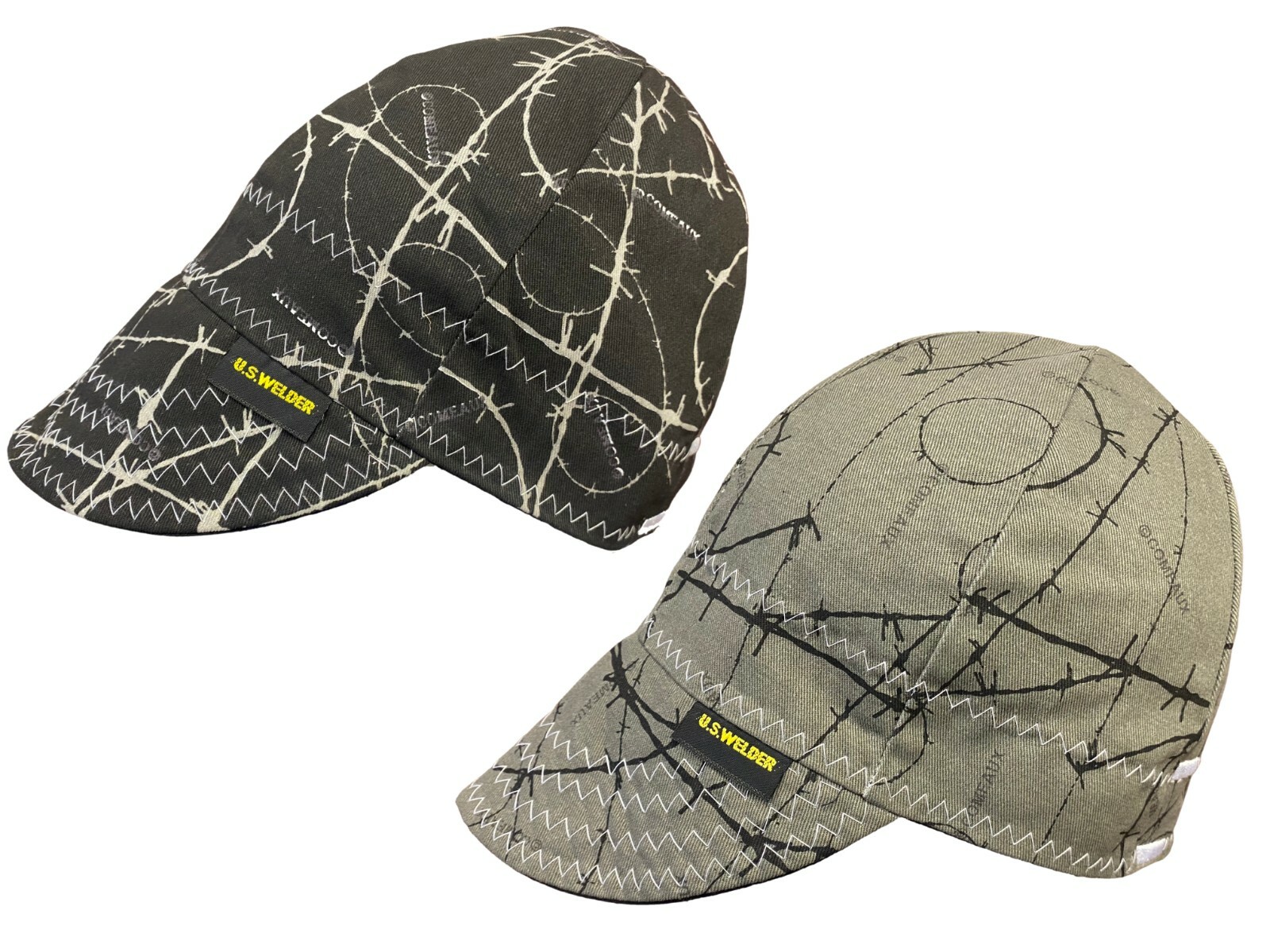 U.S. Welder by Comeaux Supply BARBED WIRE Print Reversible Welding Cap